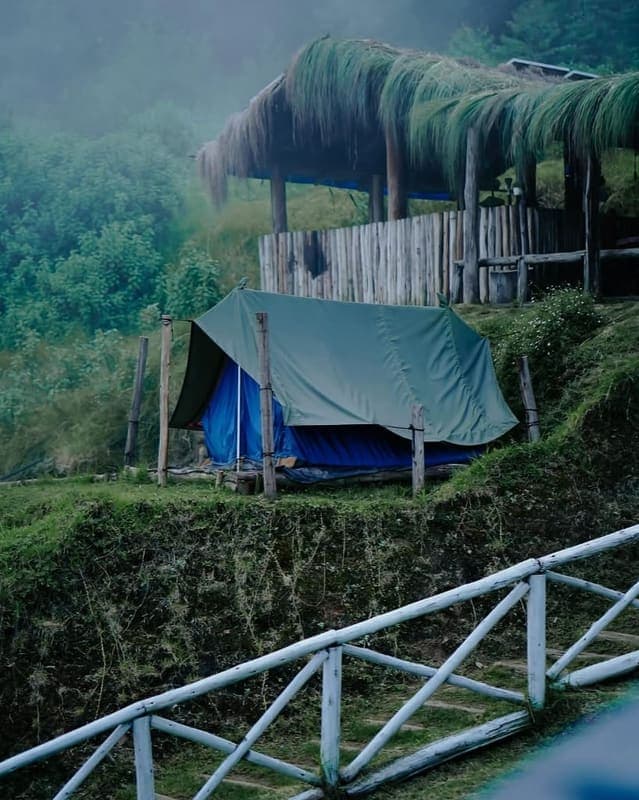 Mini Mexico — Vattavada Cabins, Wood House & Tent Camp View